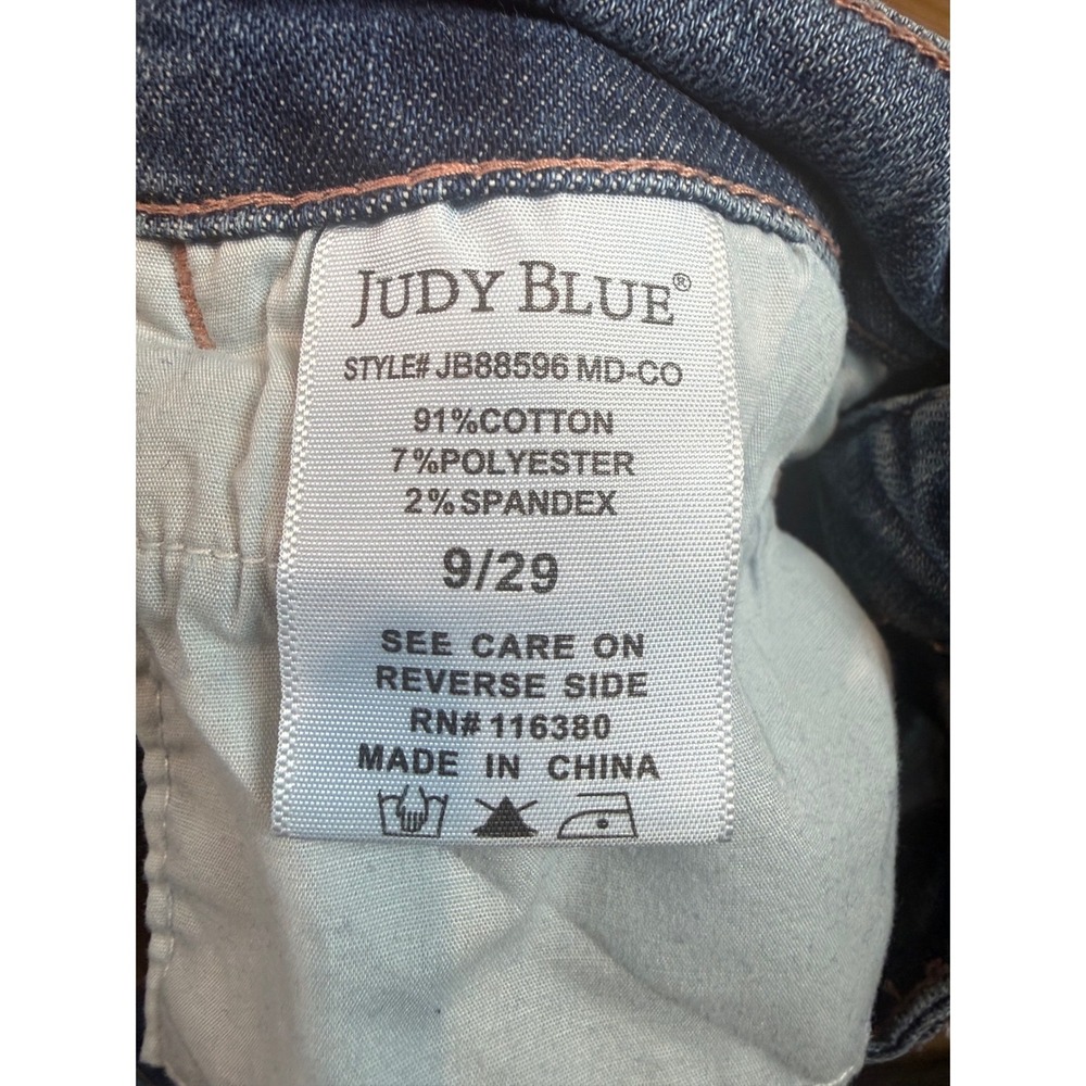 Judy Blue Straight Leg Jeans Medium Wash Women's Size 9/29 - Picture 7 of 10